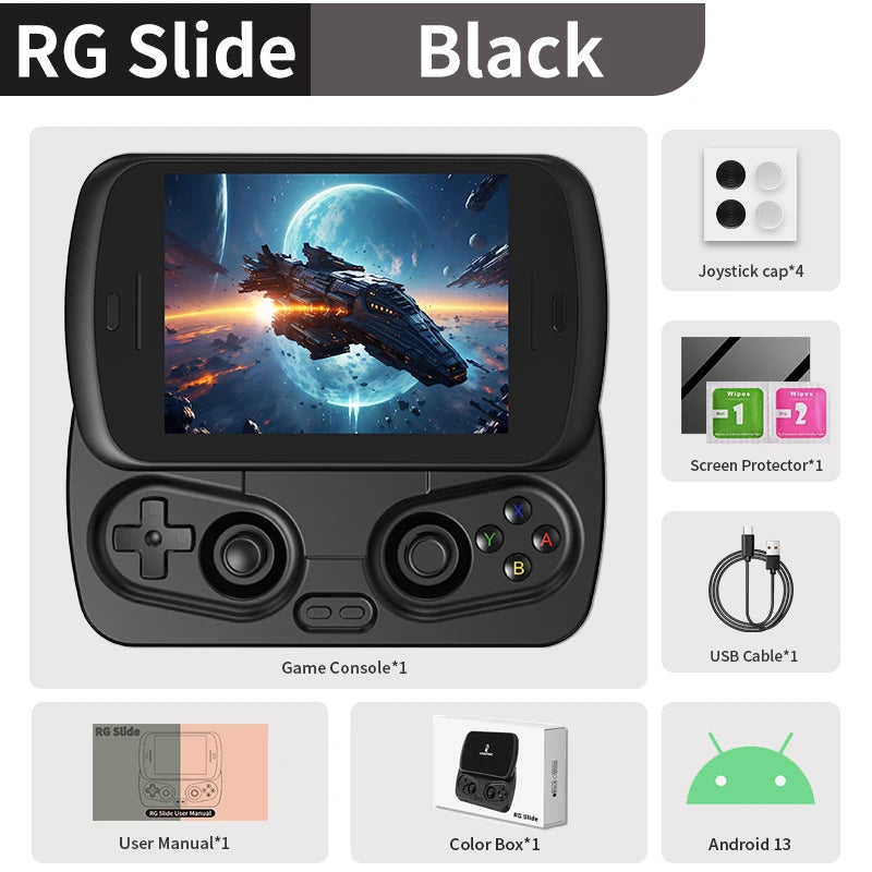 Anbernic RG Slide Retro Handheld Game Console 4.7" LTPS In-Cell Android Video