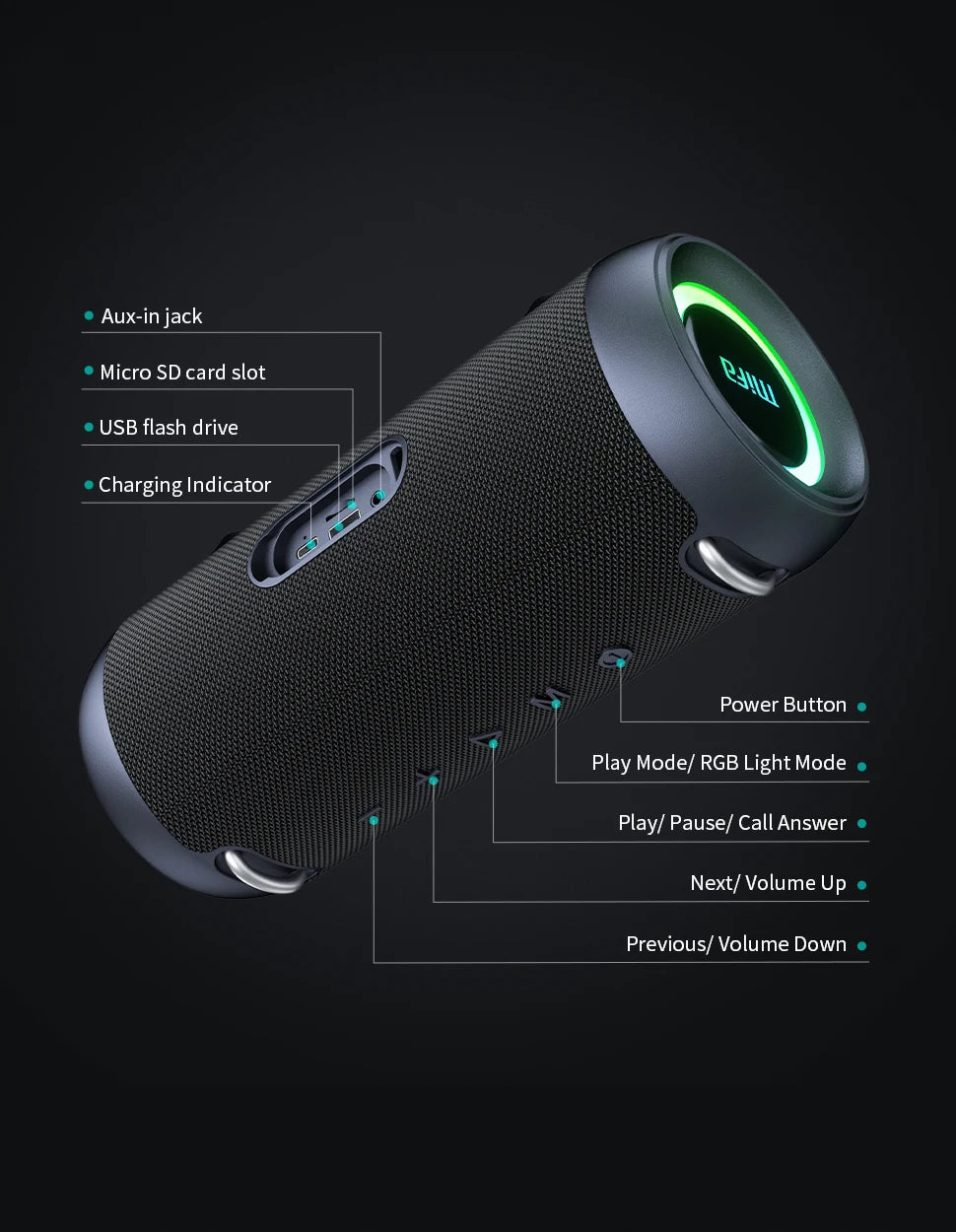Bluetooth Speaker 60W Output Power Bluetooth Speaker camping speaker