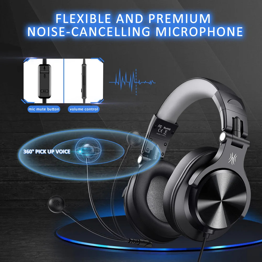 Oneodio Wired Gaming Headset Gamer 3.5mm Over-Ear Gaming Headphones