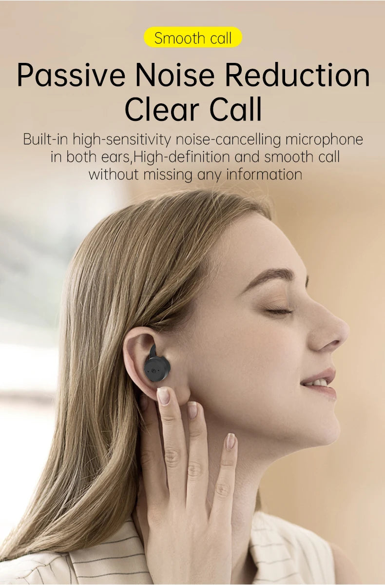 Bluetooth Wireless Headphones with Mic Sports Waterproof TWS Bluetooth