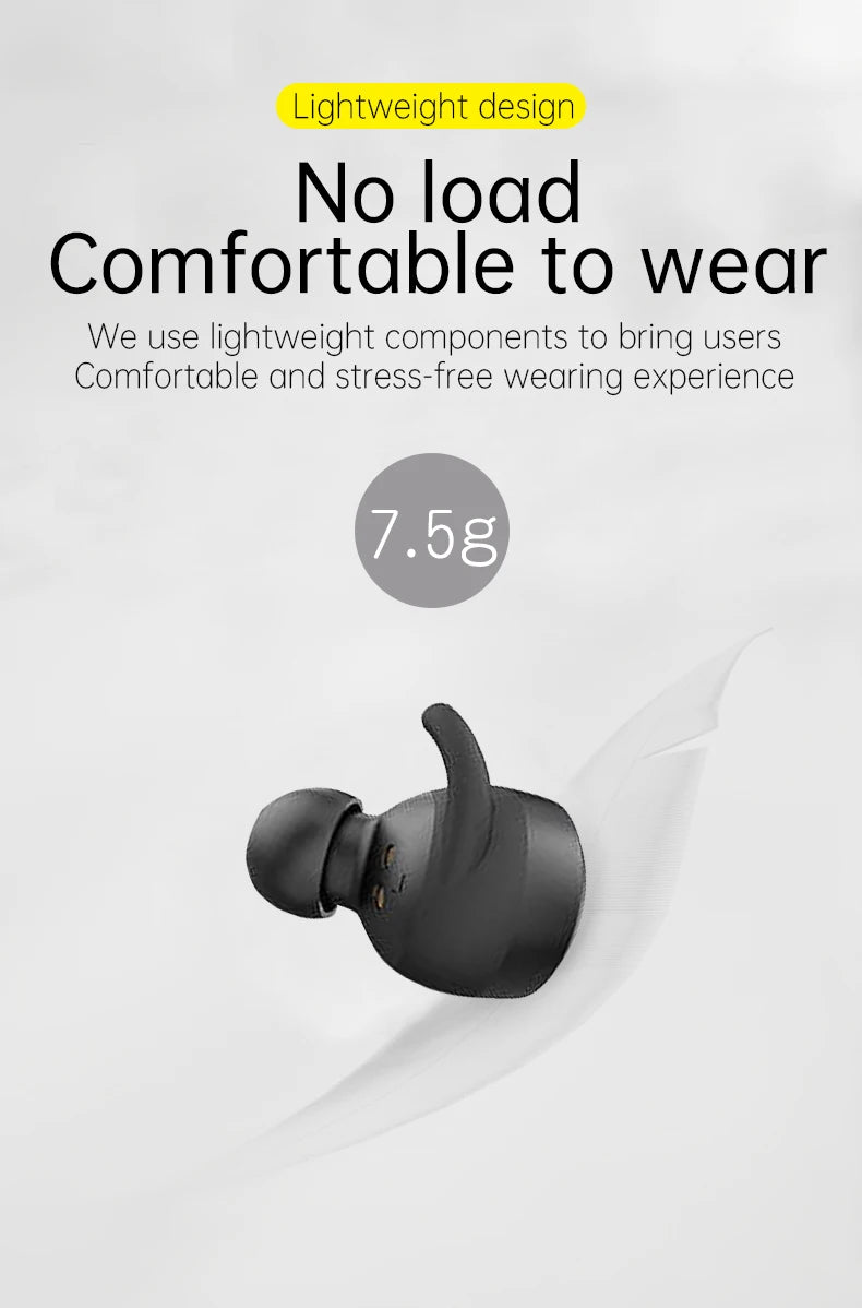 Bluetooth Wireless Headphones with Mic Sports Waterproof TWS Bluetooth