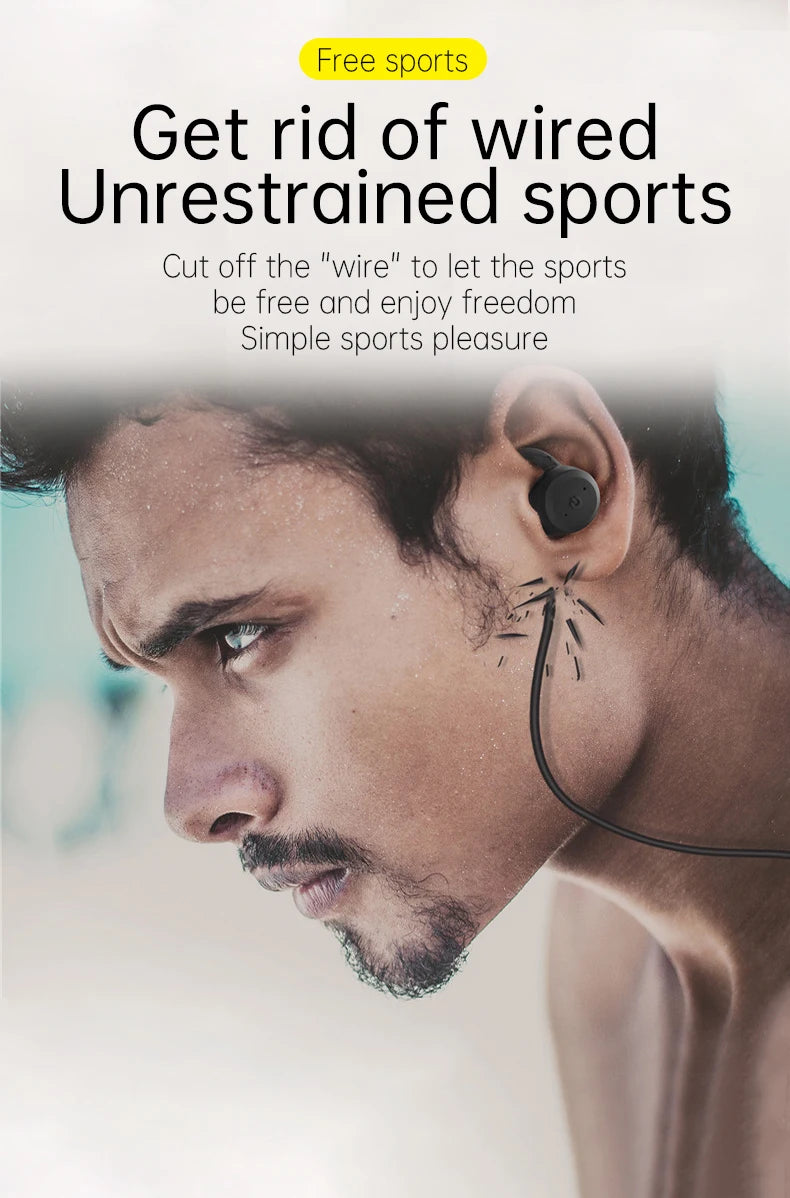 Bluetooth Wireless Headphones with Mic Sports Waterproof TWS Bluetooth