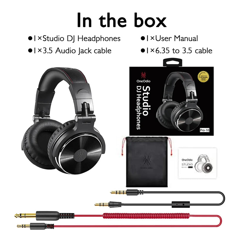 Oneodio Over Ear Headphones Hifi Studio DJ Headphone Wired Monitor