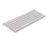 Wireless Keyboard Ergonomic French Keyboard for PC Laptop-Pink/Grey/Silver