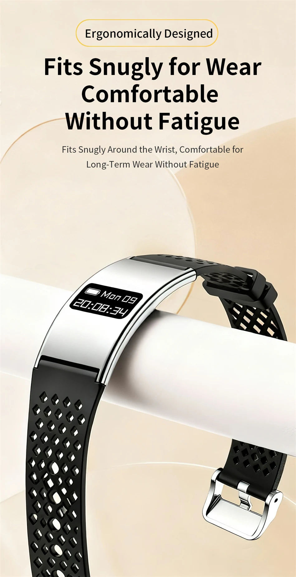 New Smart Bracelet Men Fitness Tracker IPX8 Waterproof Heart Rate Sleep Monitor