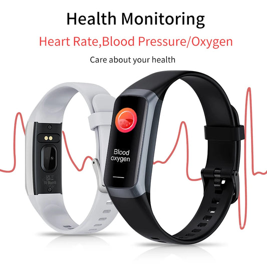 LIGE Amoled Smart Watch Smartwatch Band Women Heart Rate Blood Waterproof