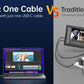 Dual Portable Monitor FHD Laptop Screen Extender Folding Stacked Monitors