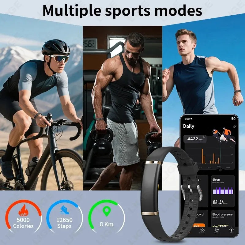 New Fashion Bluetooth Smart Bracelet Health Heart Rate Sleep Stress Monitoring