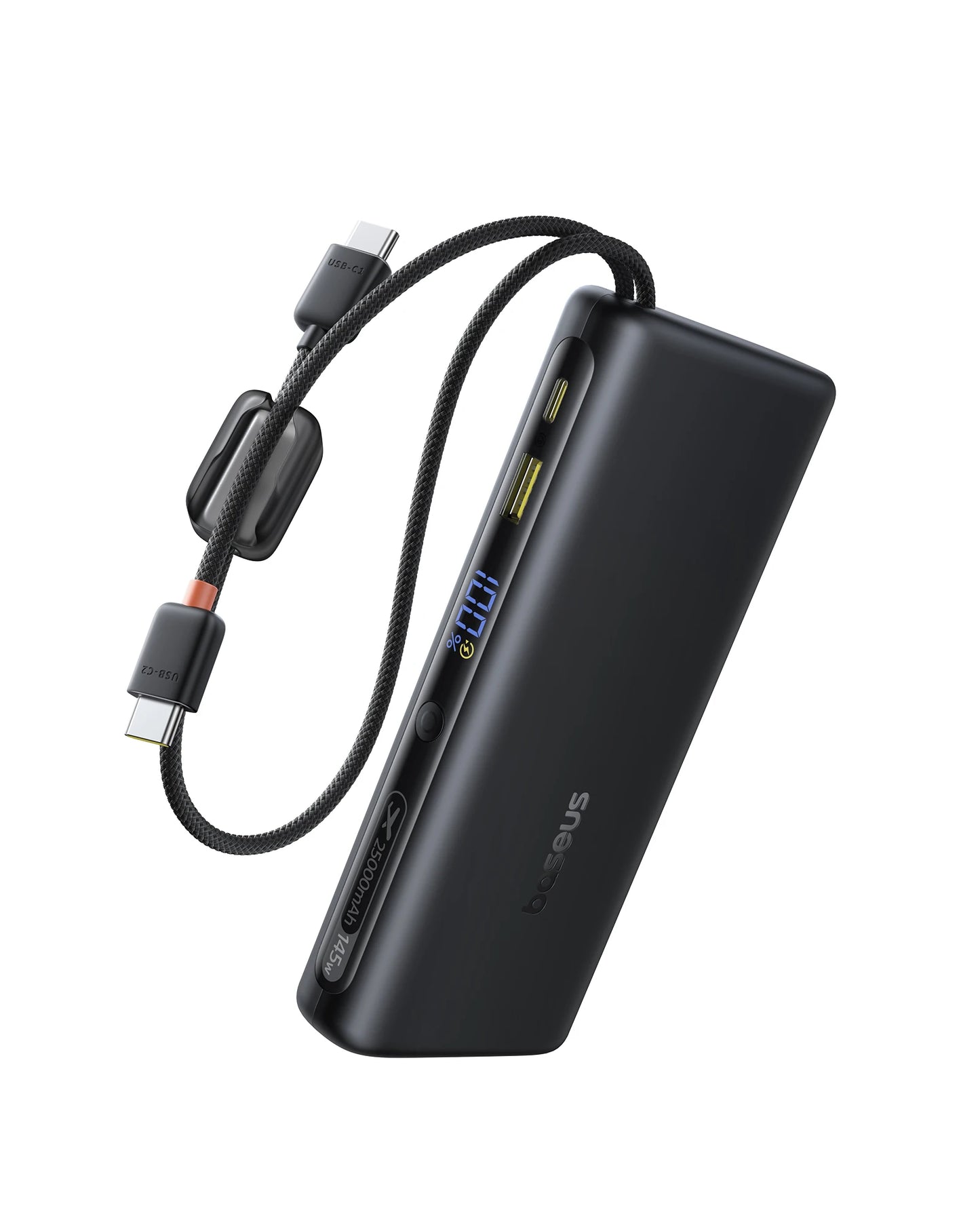 Power Bank Built-In Dual USB-C Cable Fast Charge Digital Display Power Bank