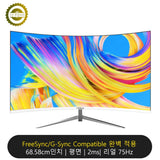 FYHXele 27inch Curved Monitor 1K FHD 75hz VA panel 2ms Response Desktop