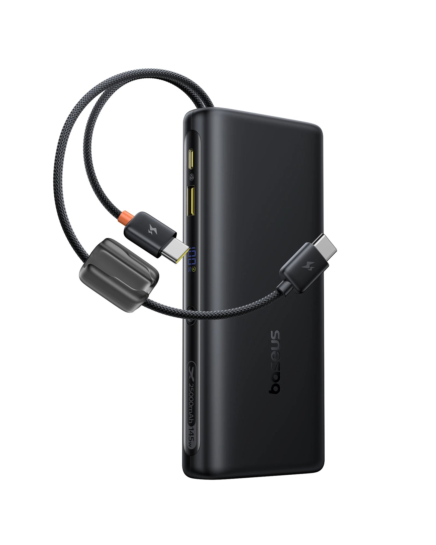 Power Bank Built-In Dual USB-C Cable Fast Charge Digital Display Power Bank
