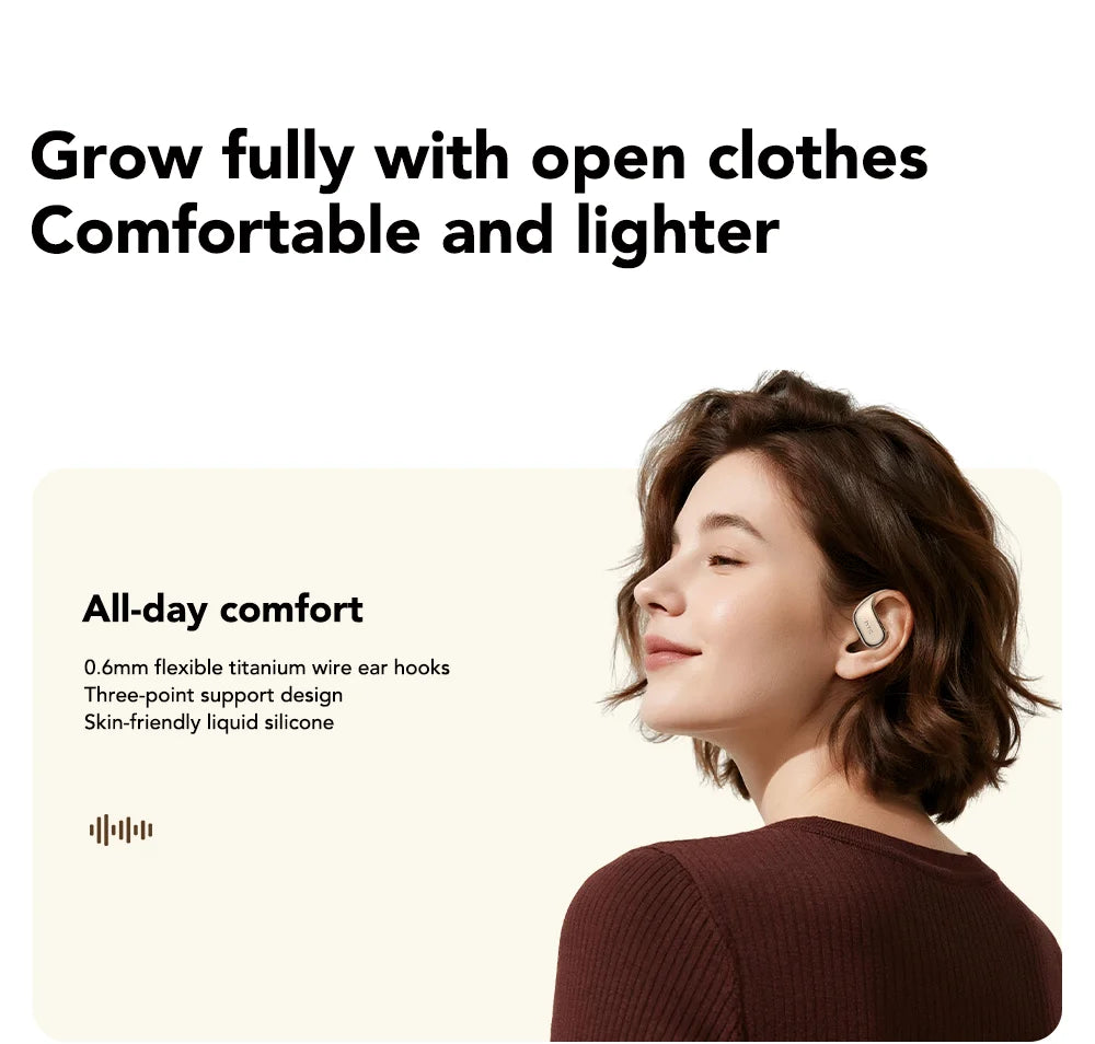 Earphones Bluetooth OWS Sports Wireless Headphones Noise Reduction Earbud