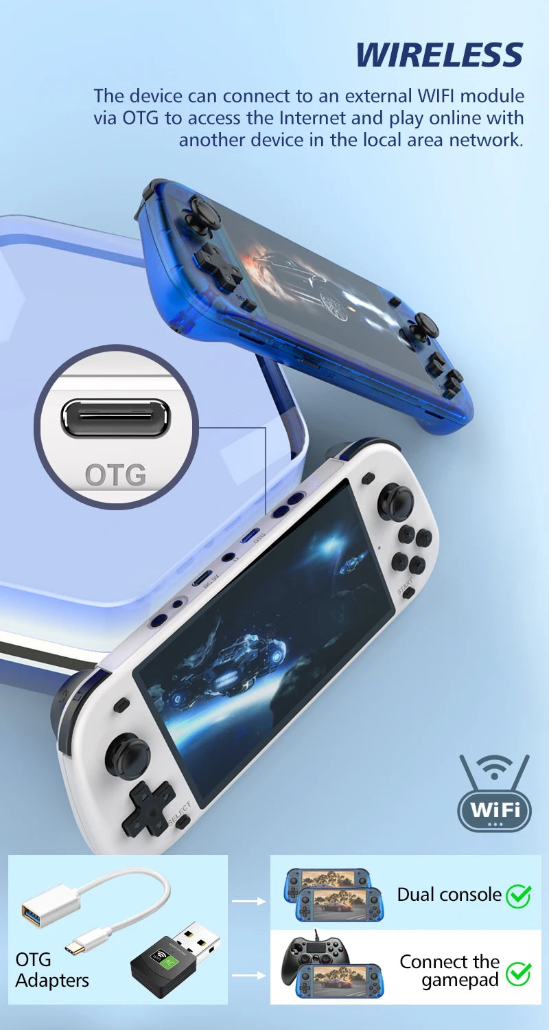 R50S Retro Handheld Console Classic Game 5.1 inch HD IPS Screen