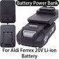 Battery Power Bank for Aldi Ferrex 20V Energy Li-ion Battery with USB/Type-C