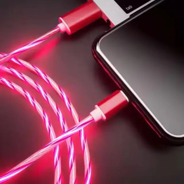 Metal Streamer & Glowing LED Charger Cables - Fast Charging Lightning Options
