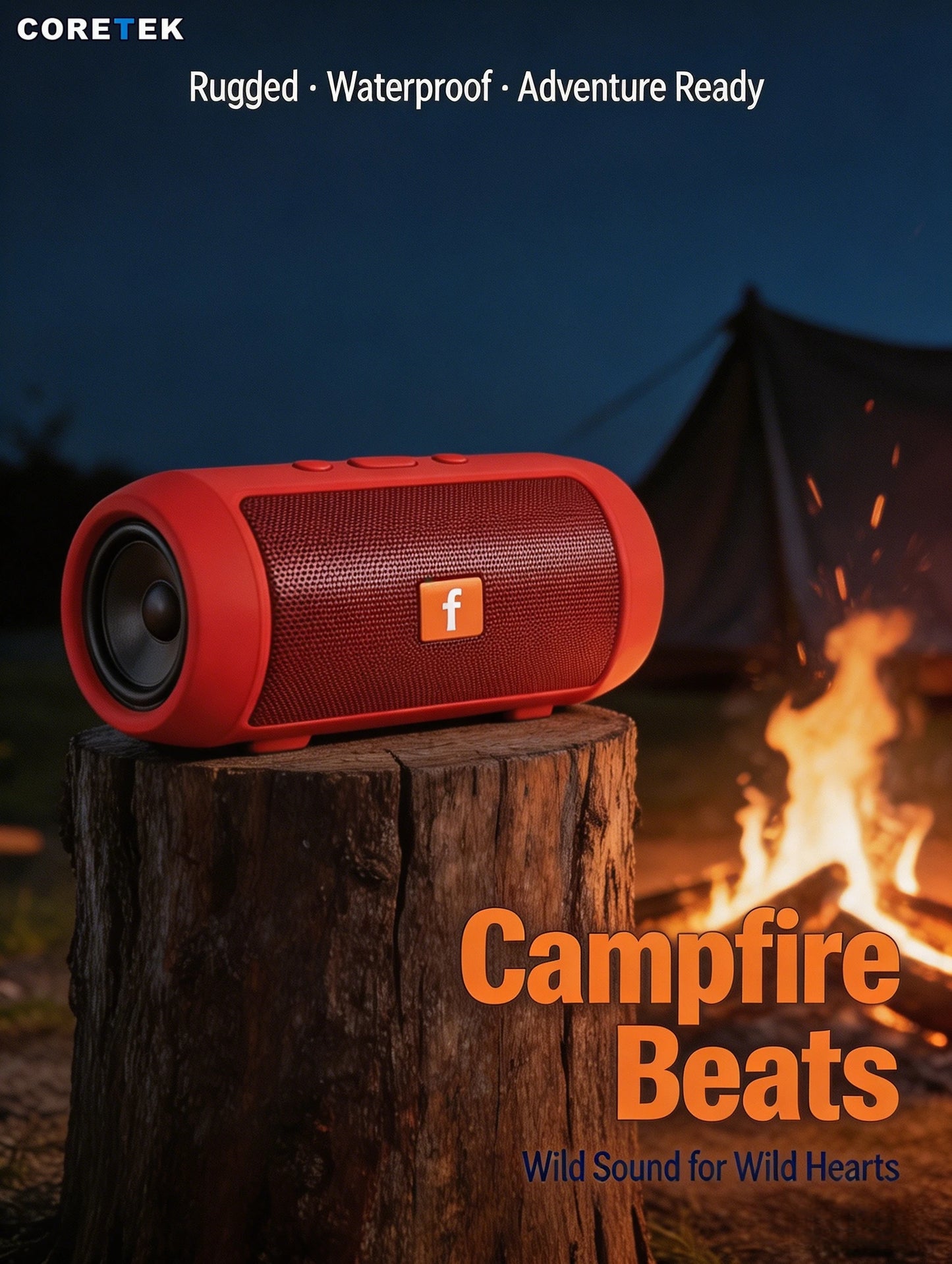 Portable Bluetooth Speaker, Stereo Surround, Mini for Travel & Home