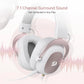 Redragon White Wired Gaming Headset - 7.1 Surround Sound Memory Foam Ear