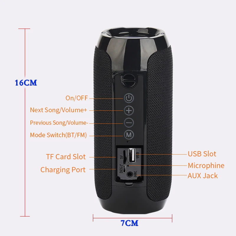 Portable Wireless Caixa De Som Bluetooth Speaker Music Sound Box Blutooth