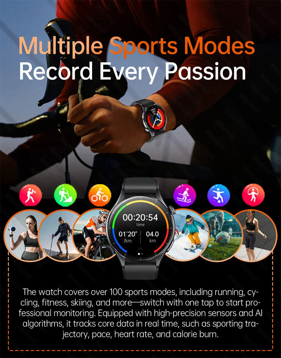 2026 New Smart Watch NFC ECG+PPG Blood oxygen Uric Acid Blood Pressure