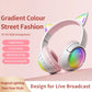 Cute Cat Ear RGB Wireless Headphones, Bluetooth Playtime, Foldable Over-Ear