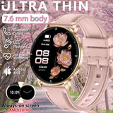 2026New 7.6mm Ultra Thin Women Smartwatch AMOLED Display Bluetooth