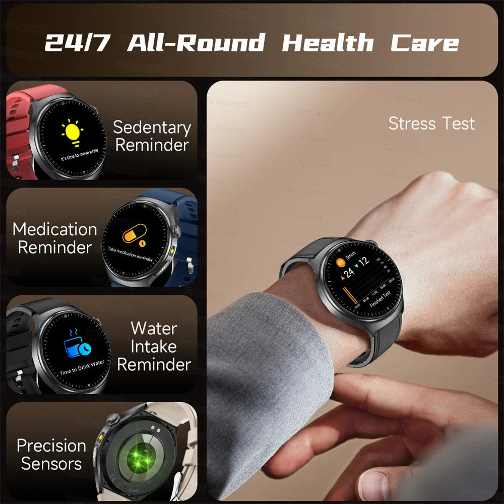 New Accurate ECG Smart Watch Heart Health Analysis Blood oxygen Pressure BT