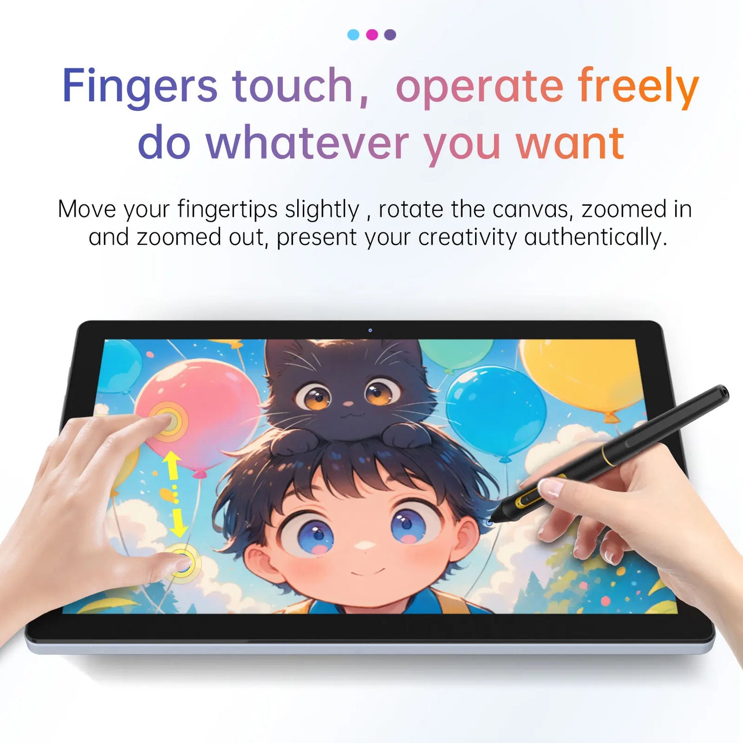 BOSTO BT-101A Portable Graphics Drawing Tablet 10.1 Inch IPS Screen