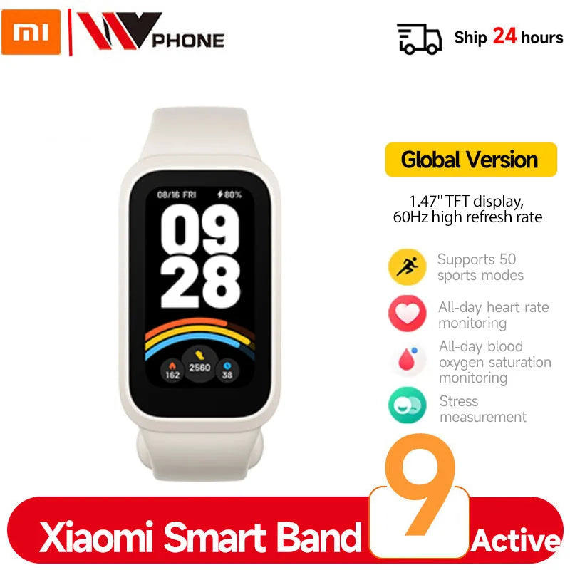 Xiaomi Mi Band 9 Active Global Version Smart Bracelet 9 Color 1.47" TFT Display
