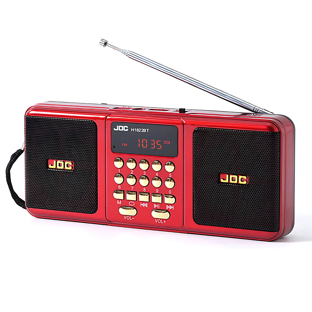 Portable FM Radio Rechargeable Battery Wireless Speaker Support TF USB MP3