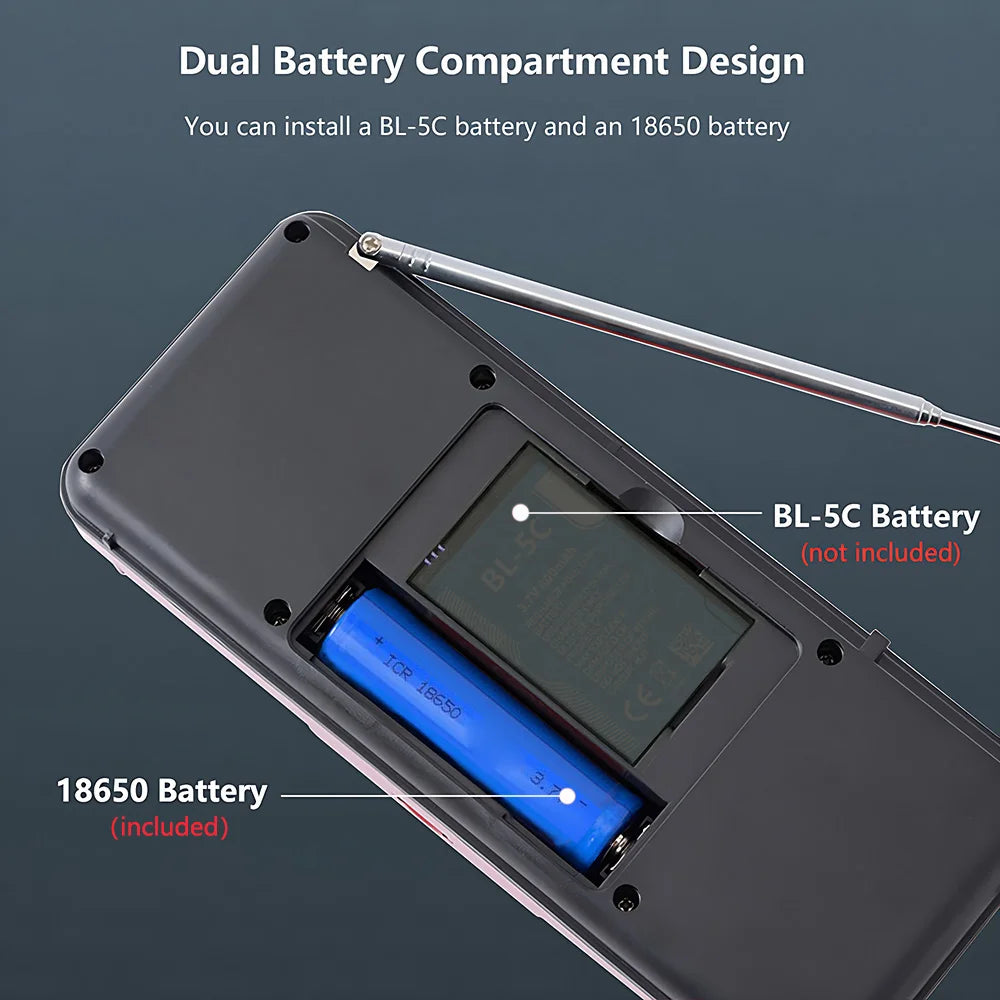 Portable FM Radio Rechargeable Battery Wireless Speaker Support TF USB MP3
