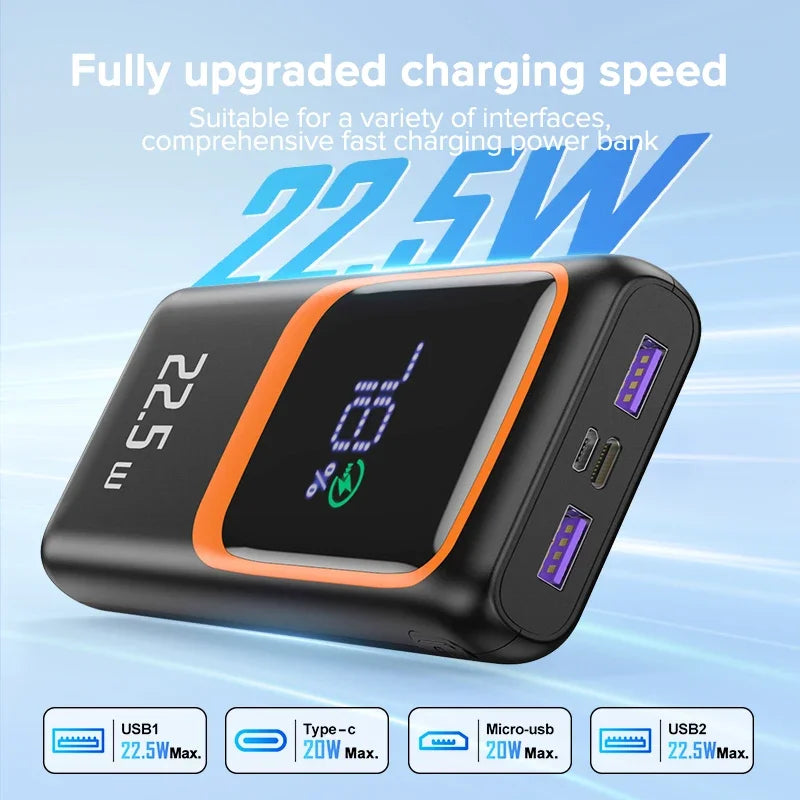 Power Bank External Large Battery Capacity PD 22.5W Fast Charging