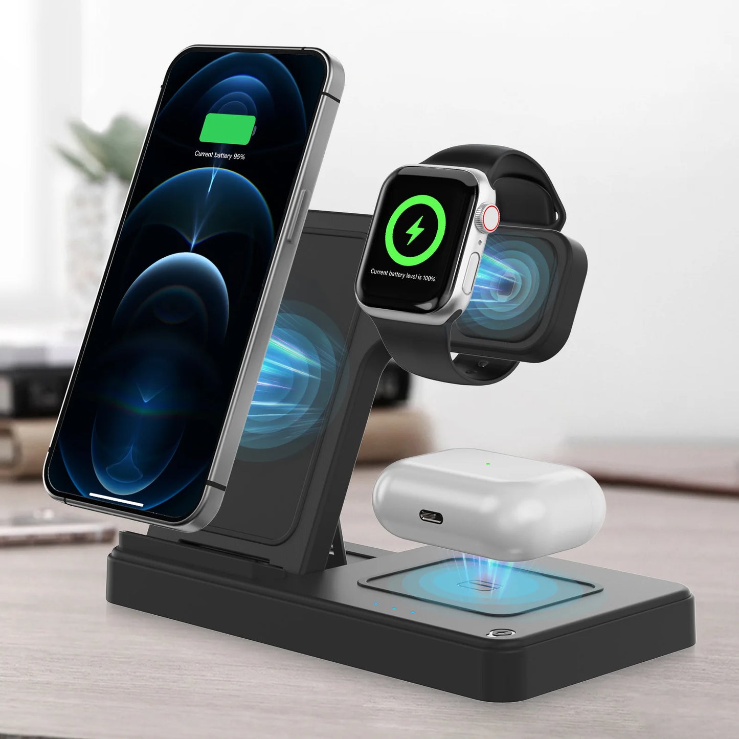 3 In 1 Wireless Charging Station Magnetic Fast Charging 18W Foldable