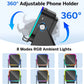 Wireless Induction Speaker 8 RGB Lights HIFI Sound Portable Bluetooth Phone
