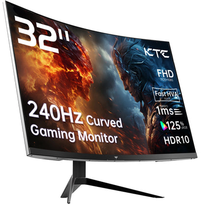 Curved Gaming Monitor Ports VESA,Tilt Adjustable Monitor