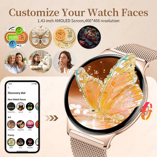 2026New 7.9mm Ultra-Slim SmartWatch Women Health Monitoring Smart Watch
