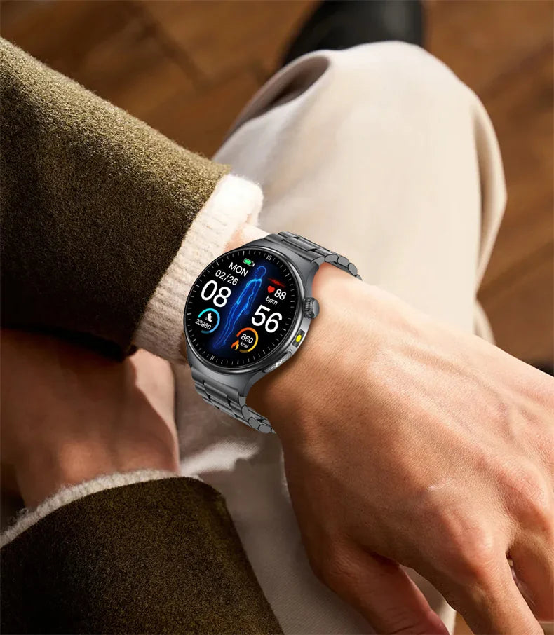 New Accurate ECG Smart Watch Heart Health Analysis Blood oxygen Pressure BT