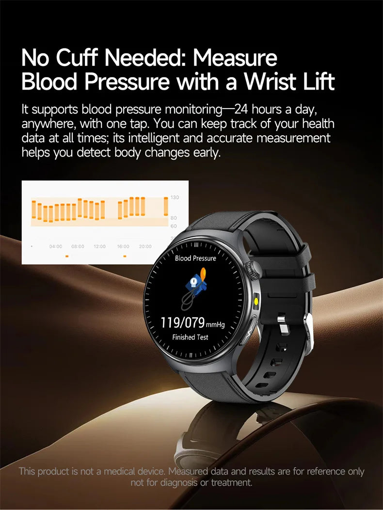 New Accurate ECG Smart Watch Heart Health Analysis Blood oxygen Pressure BT