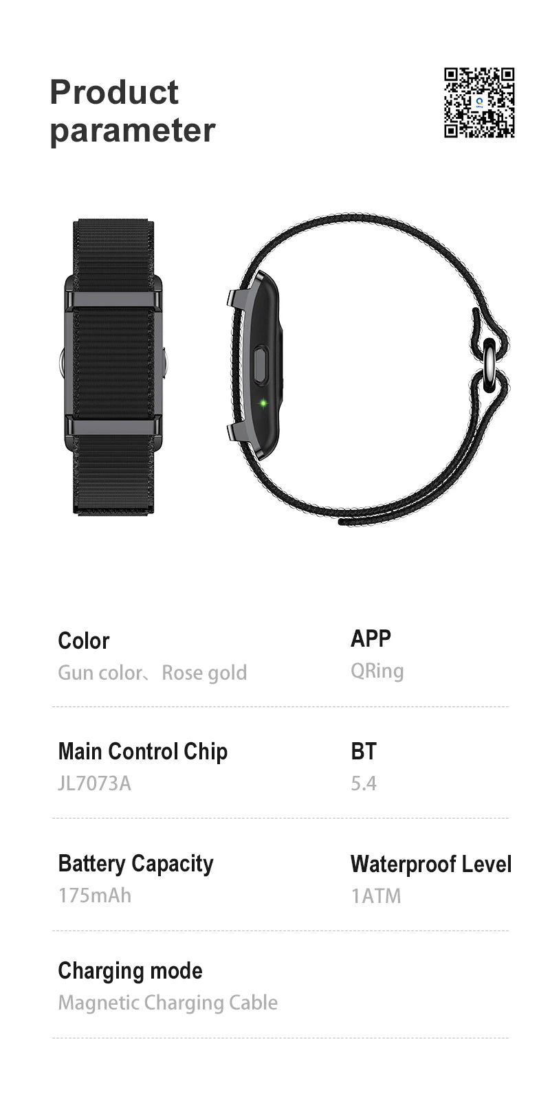 Smart Bracelet Sports Fitness Tracker Health Monitoring Step Count Heart