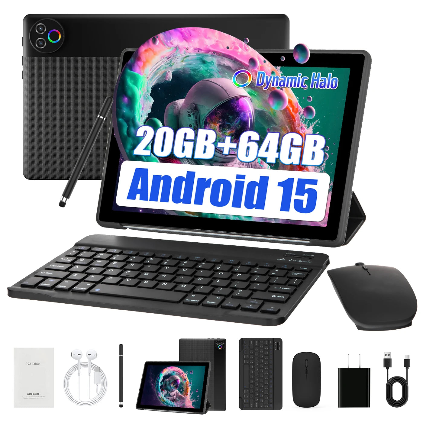 URAO 10 Inch Android 15 OS GMS Certified Tablets ROM 1TB Touch Screen