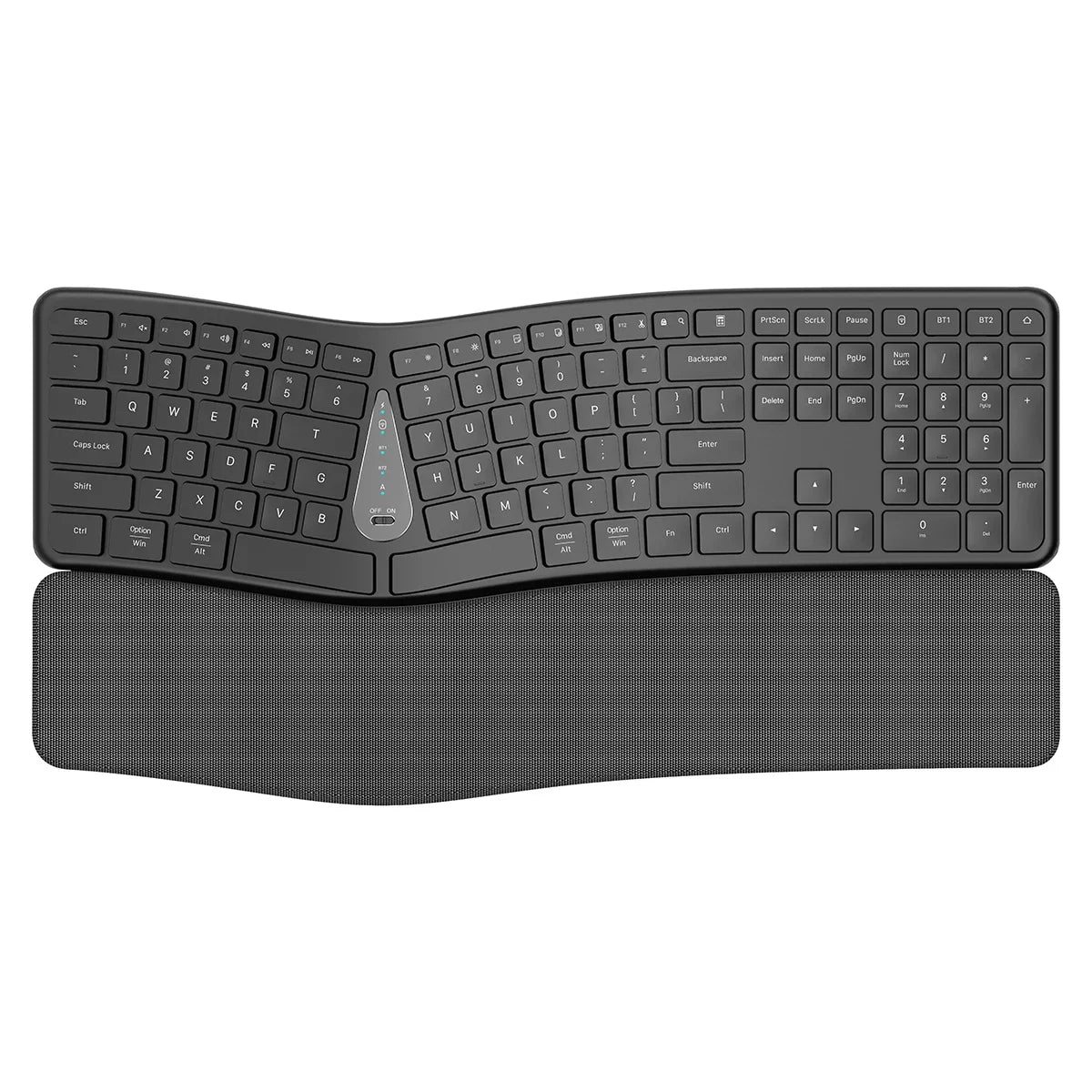 Ergonomic 2.4G Wireless Keyboard Comfortable Natural Bluetooth Keyboard