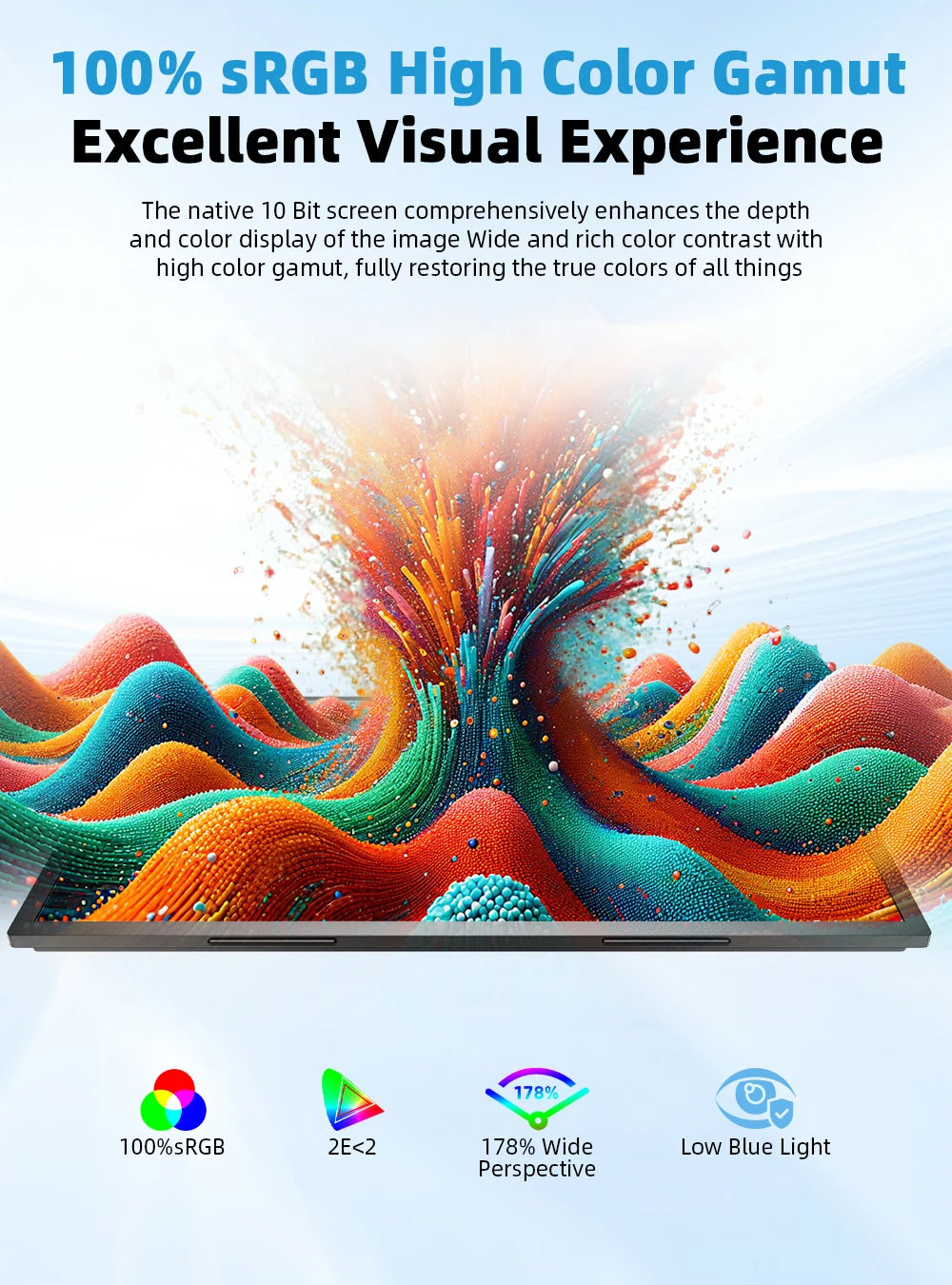 Portable Monitor Gaming Computer Display Ultra-Slim Extend Screen