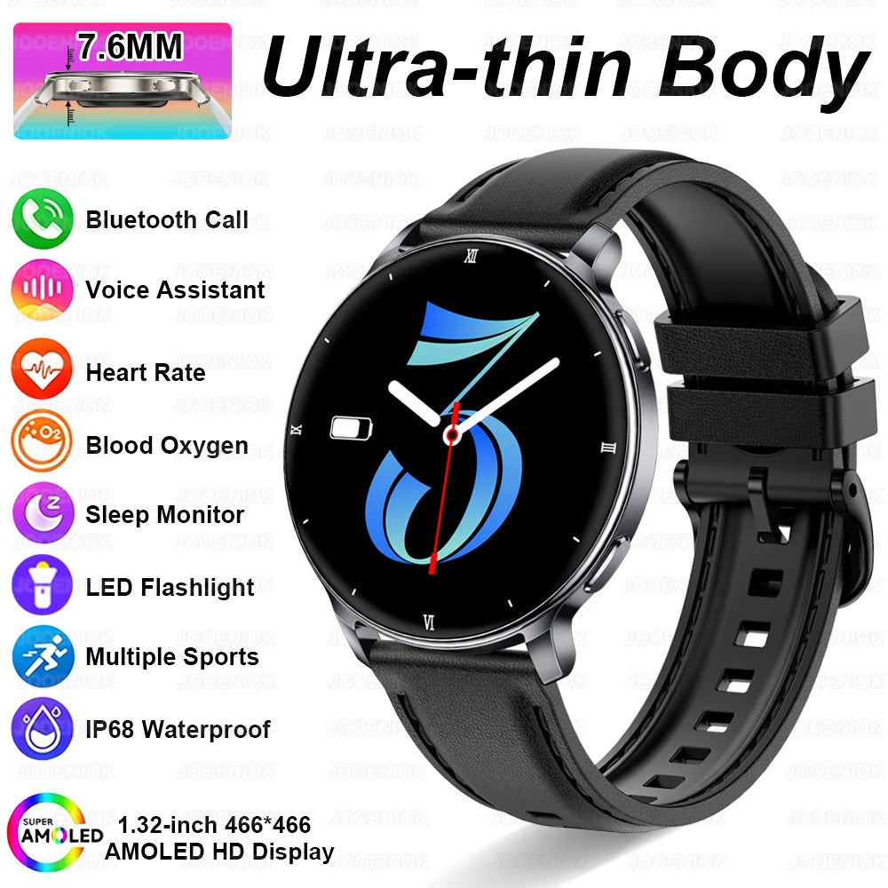 2026New 7.6mm Ultra Thin Women Smartwatch AMOLED Display Bluetooth