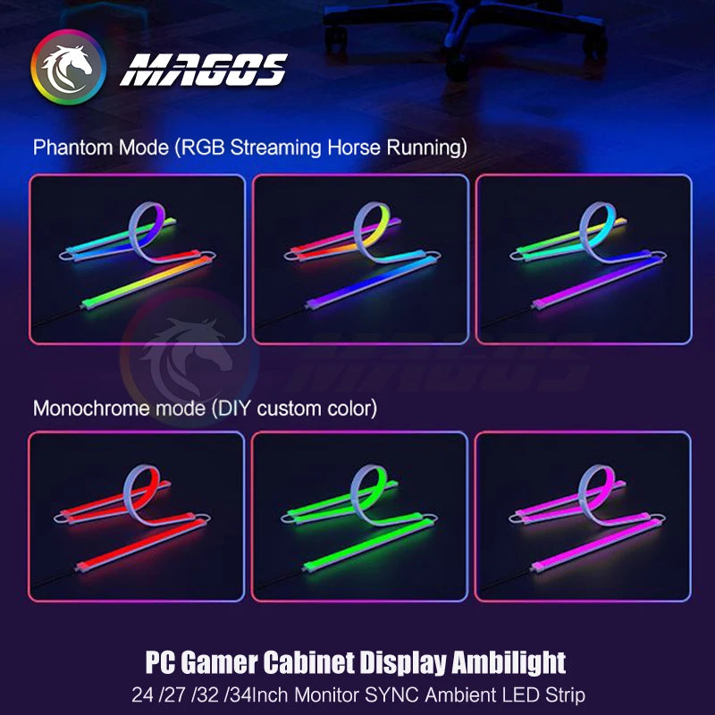 Skydimo Monitor Ambilight Lights PC E-Sport Gamer Ambient RGB Strip, Desktop