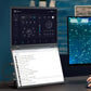 Dual Portable Monitor FHD Laptop Screen Extender Folding Stacked Monitors