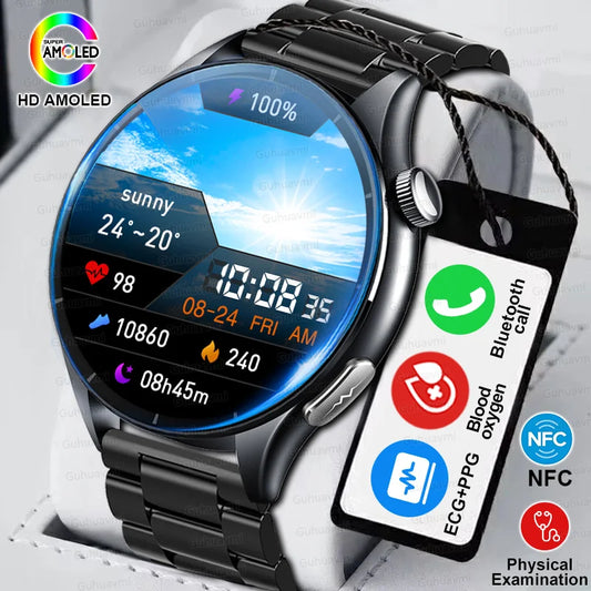 2026 New Smart Watch NFC ECG+PPG Blood oxygen Uric Acid Blood Pressure
