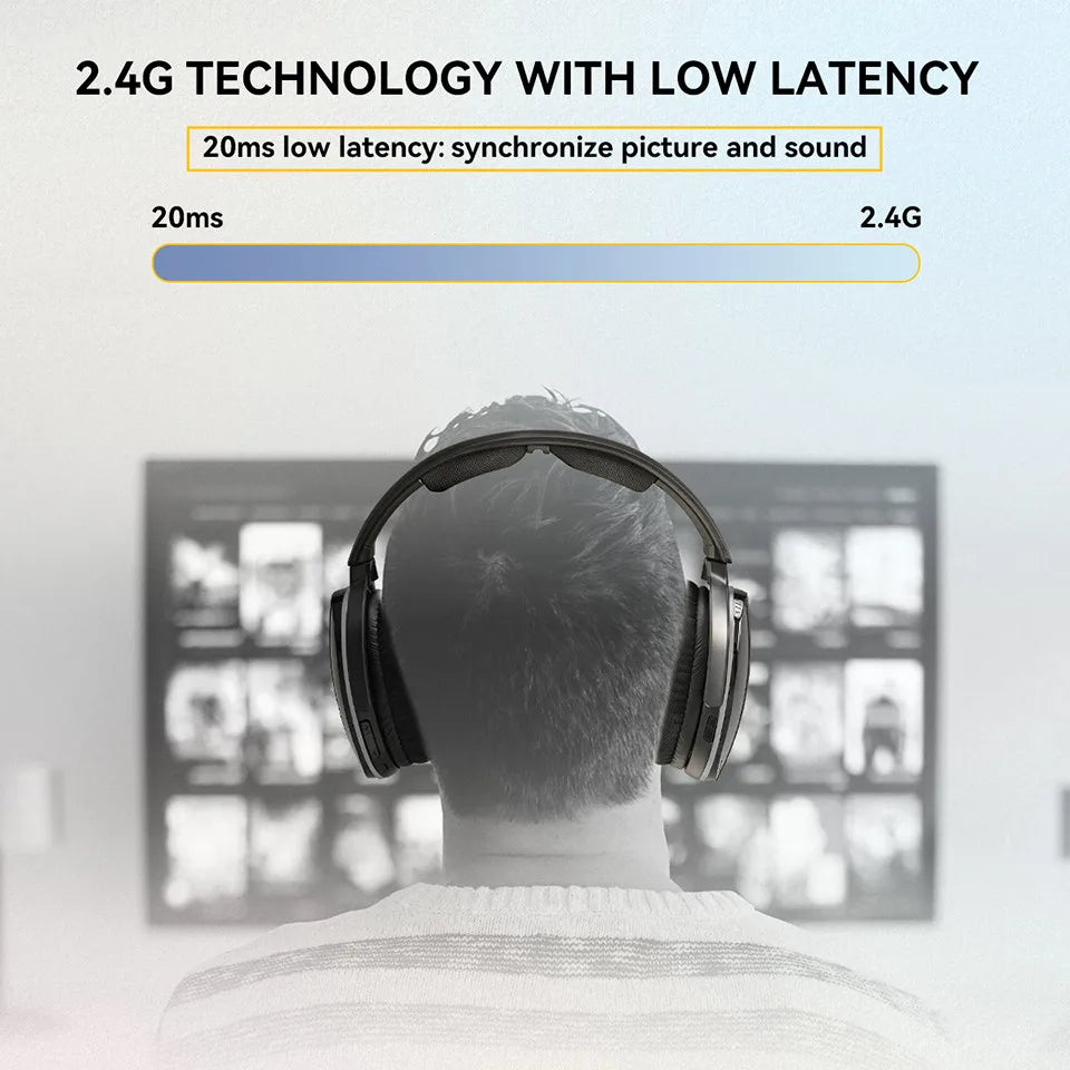 Wireless Headphone Bluetooth Headset for Mobile Phone Computer TV Earphone
