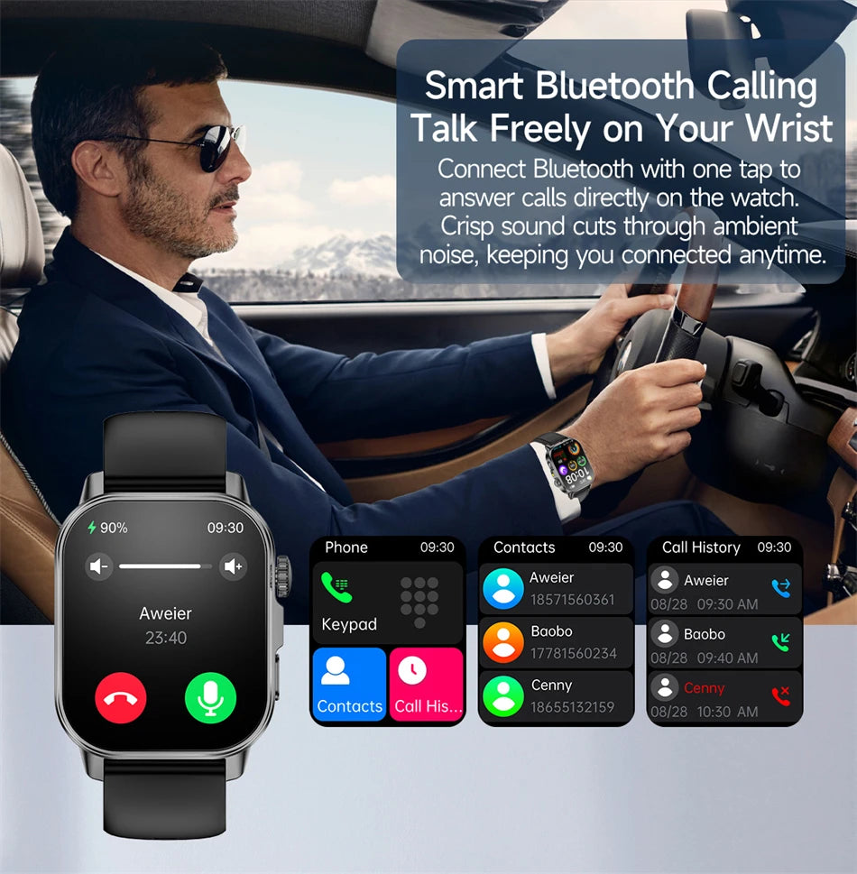 New Men Accurate Health Diagnosis ECG Smart Watch Blood Pressure Smartwatch