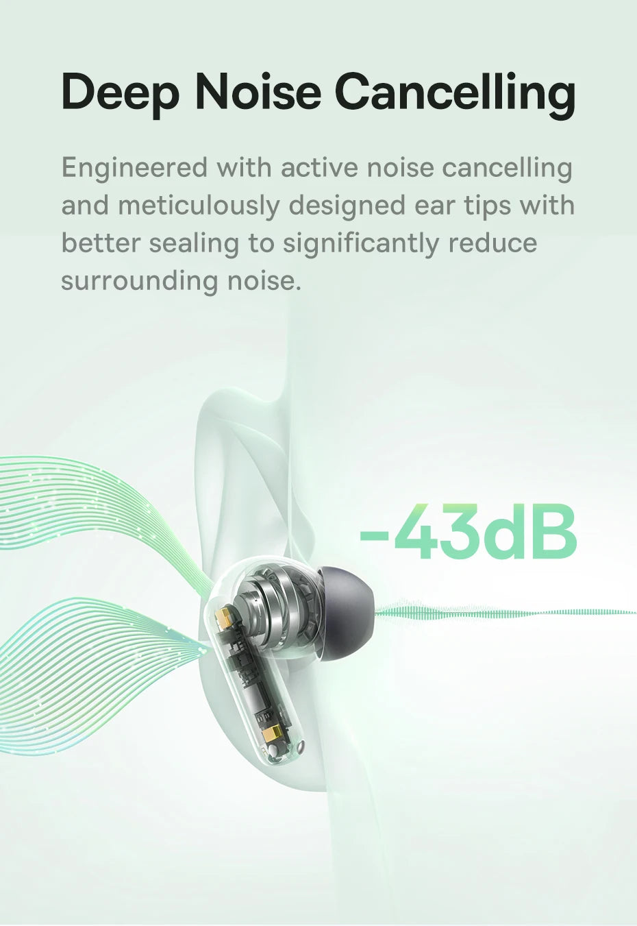 Baseus Bass Noise Cancelling ANC True Wireless Earbuds Bluetooth Ear buds