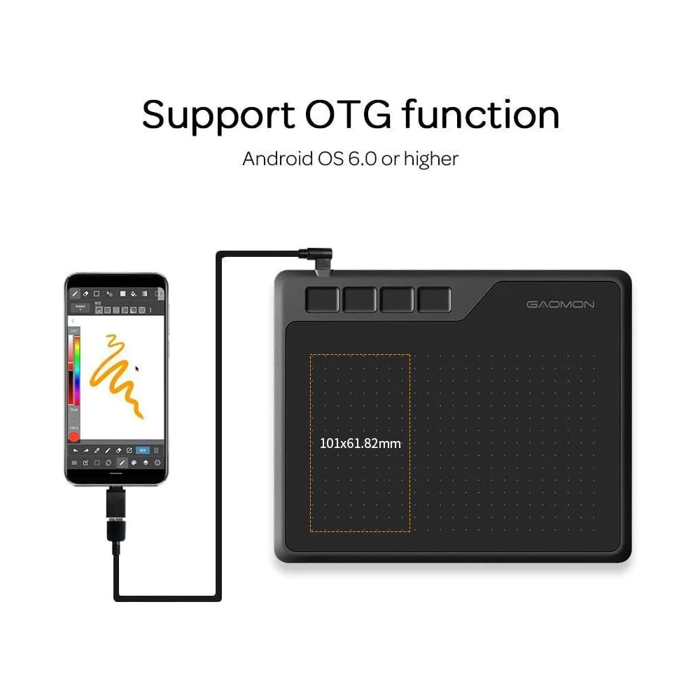 Gaomon S620 Graphics Tablet 6.5*4 Inch Small Drawing Digital Tablet for OSU Note