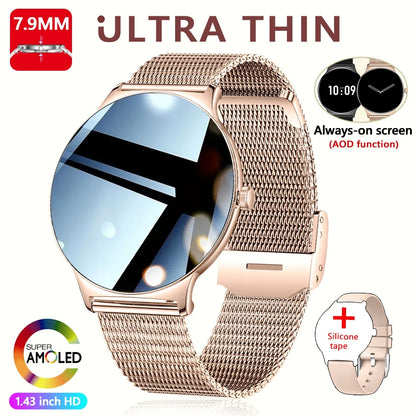 ChiBear Ultra Thin Fashion Smart Watch Women Screen Always Display Time